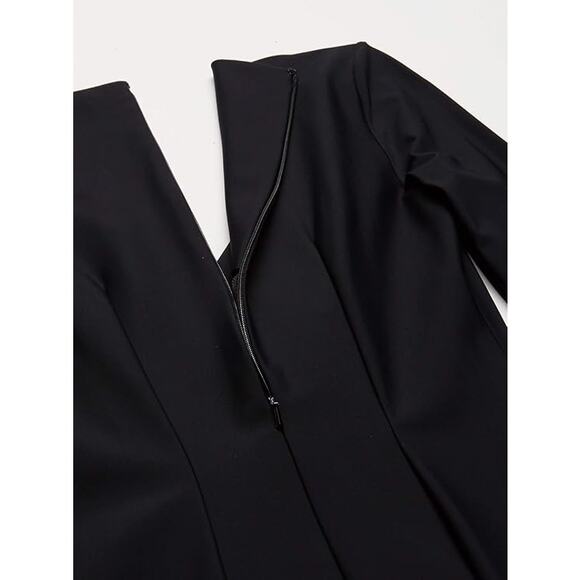 NWT Alex Evenings Women's Slimming Long Side Ruched Dress Embellishment, Black,6 - Picture 4 of 4